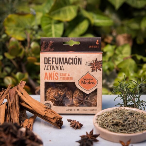 Pastillas de Defumación Activada con Anís, Canela y Romero - Sagrada Madre