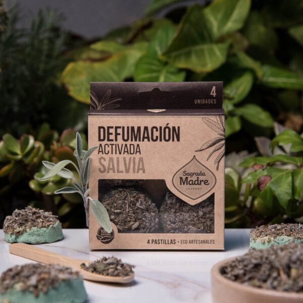 Pastilla de Defumación Activada con Salvia - Sagrada Madre
