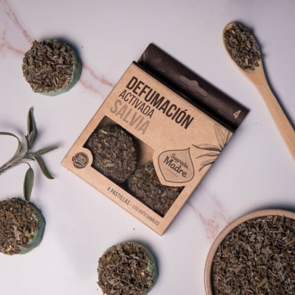 Pastilla de Defumación Activada con Salvia - Sagrada Madre - Imagen 2