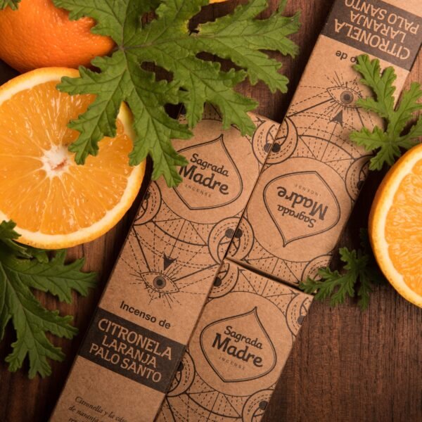 Incienso de Citronela, Naranja y Palo Santo - Sagrada Madre - Imagen 3