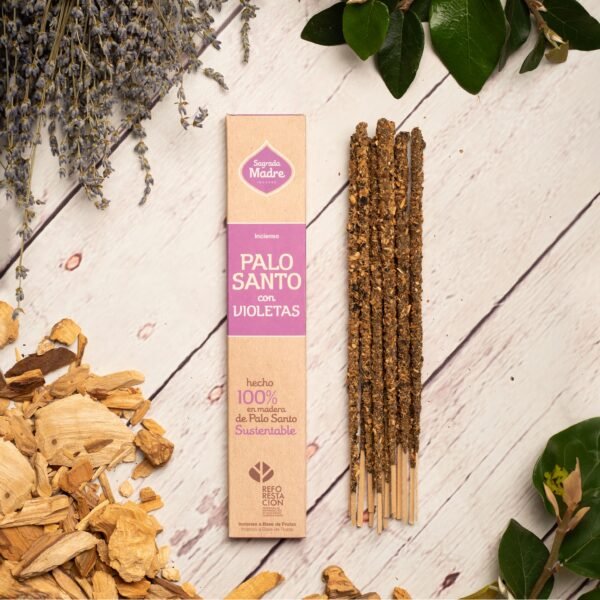 Incienso de Palo Santo con Violetas - Sagrada Madre