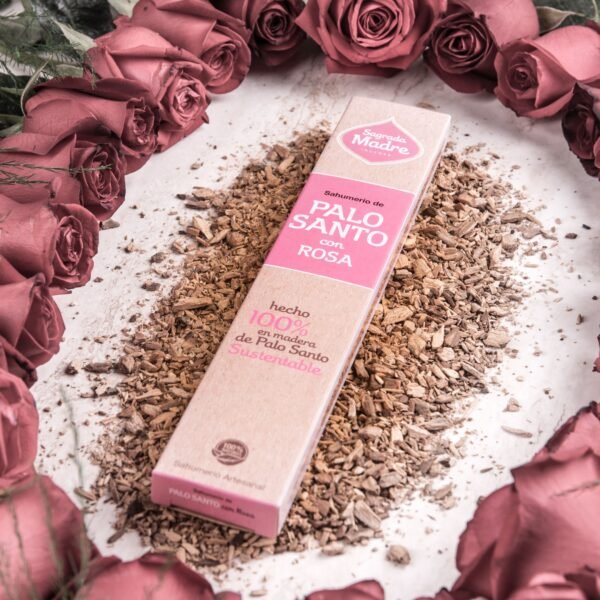 Incienso de Palo Santo con Rosas - Sagrada Madre - Imagen 2