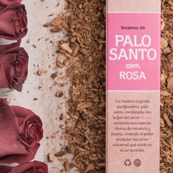 Incienso de Palo Santo con Rosas - Sagrada Madre - Imagen 4
