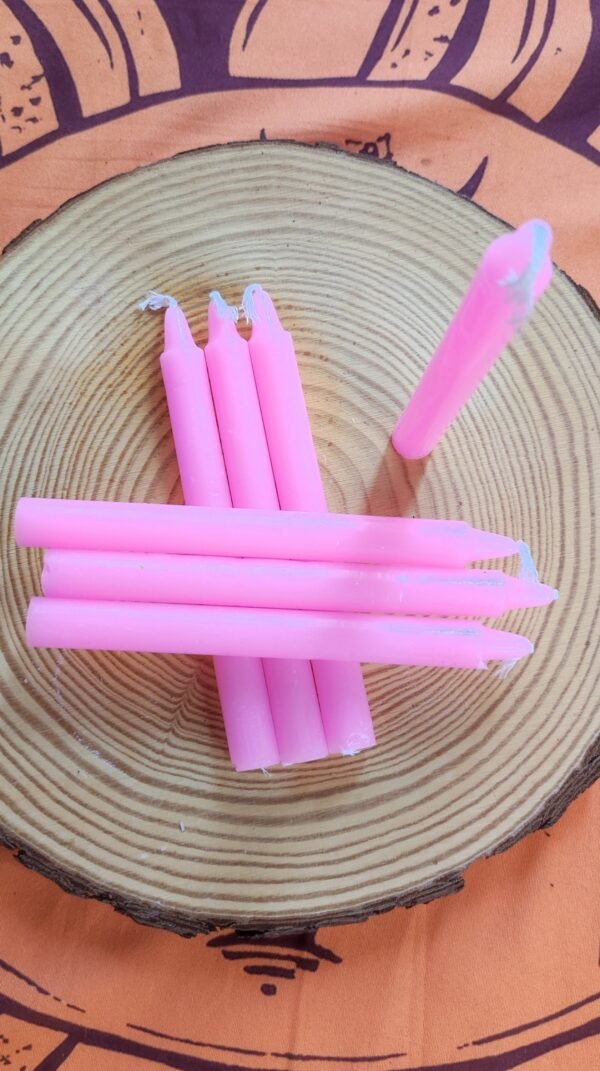 Vela de soja pequeña para rituales - Rosa - Imagen 2