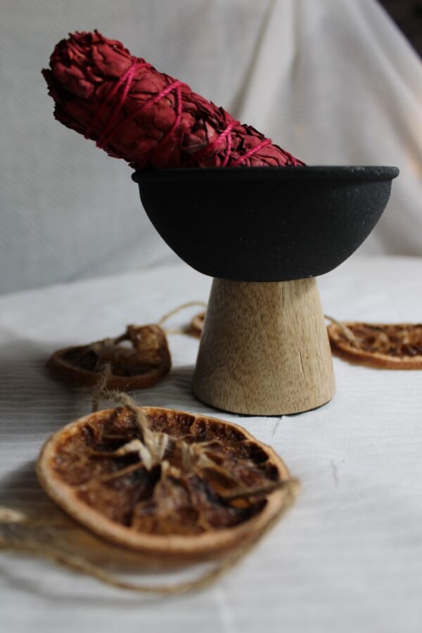 Sahumador de Cerámica y Madera