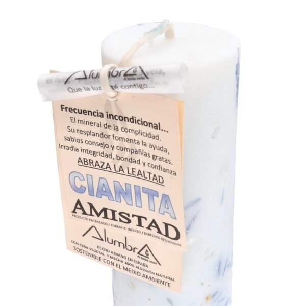 Vela Ritualizada con Cianita: Amistad - Imagen 2