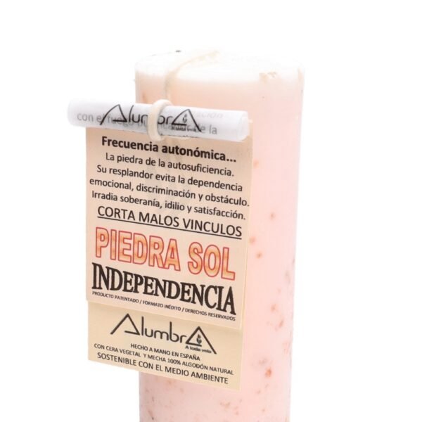 Vela Ritualizada con Piedra Sol: Independencia - Imagen 2