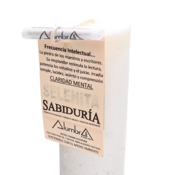 Vela Ritualizada con Selenita: Sabiduría - Imagen 2