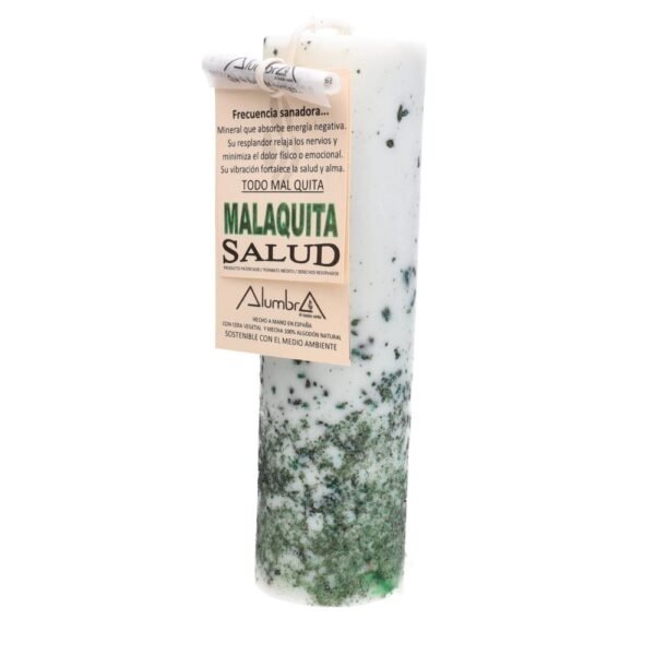 Vela Ritualizada con Malaquita: Salud
