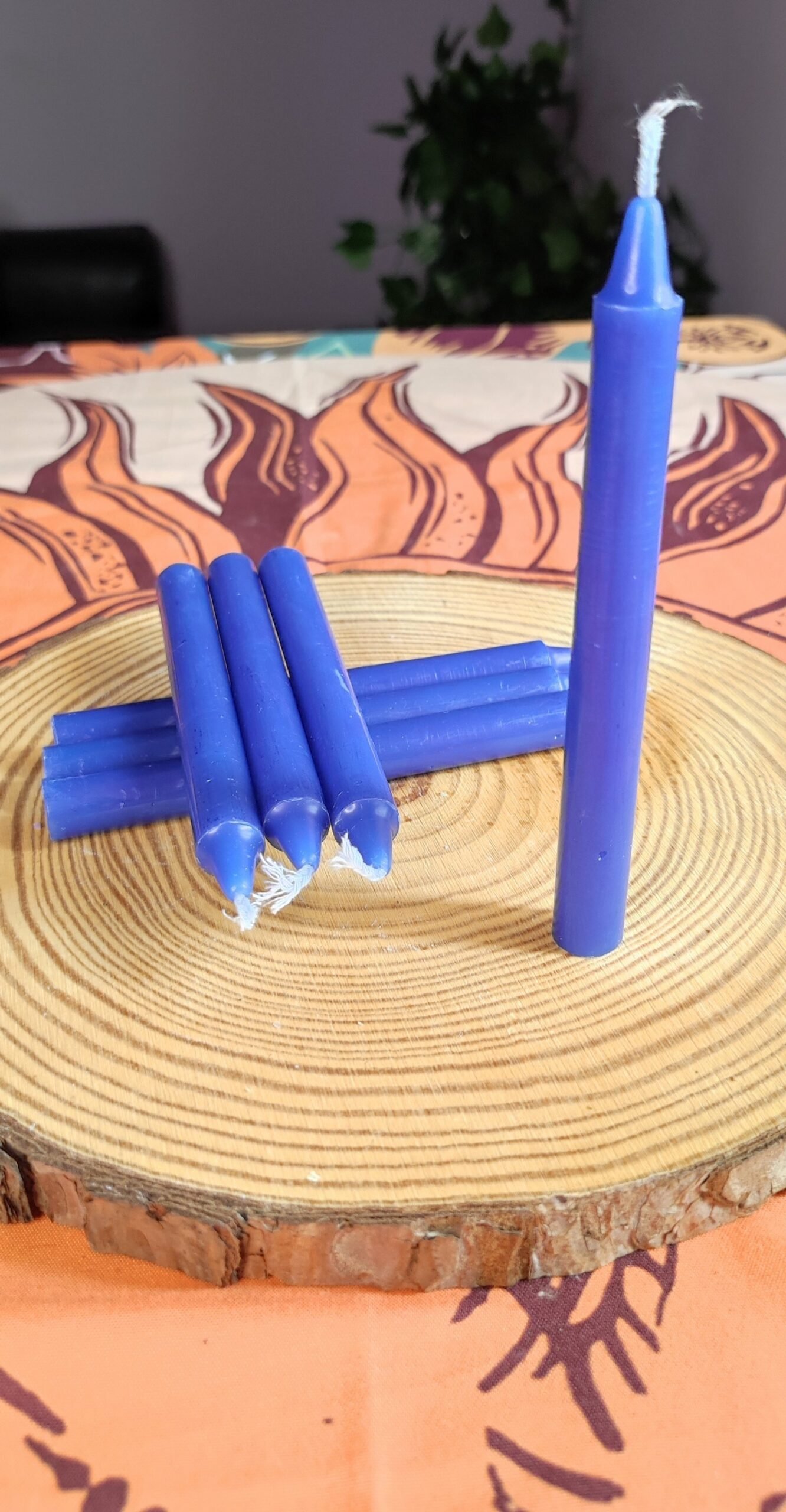 Vela de Soja Pequeña para Rituales - Azul