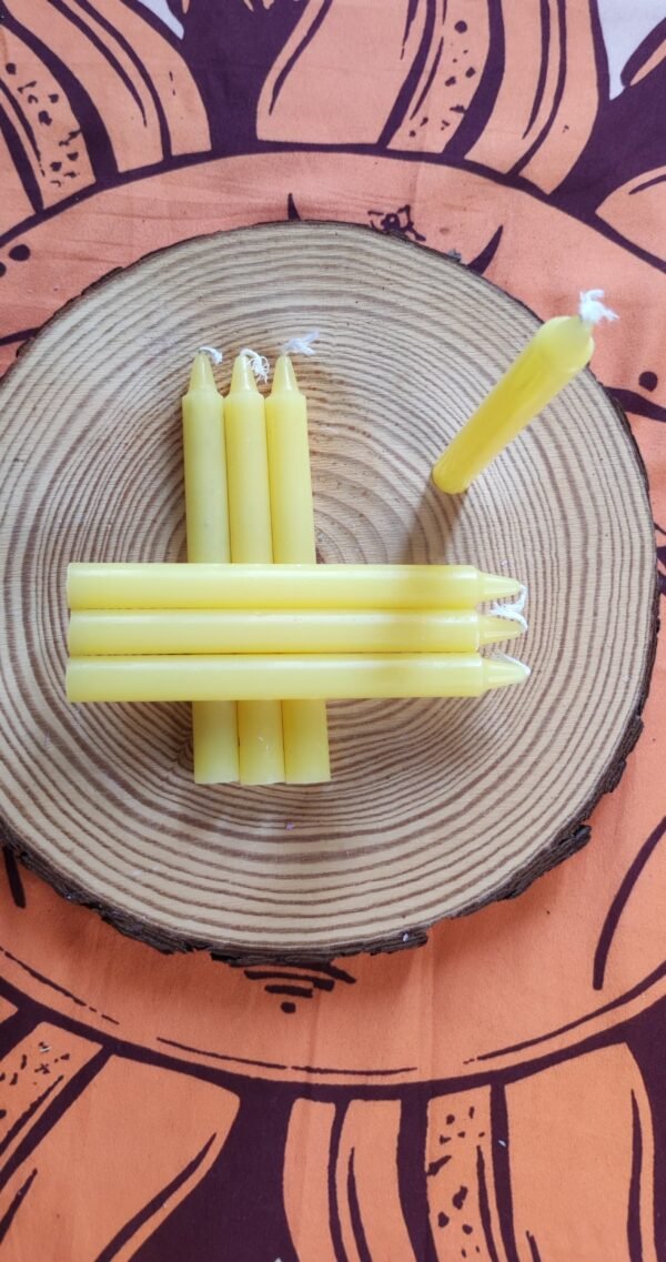 Vela de Soja Pequeña para Rituales - Amarillo - Imagen 2