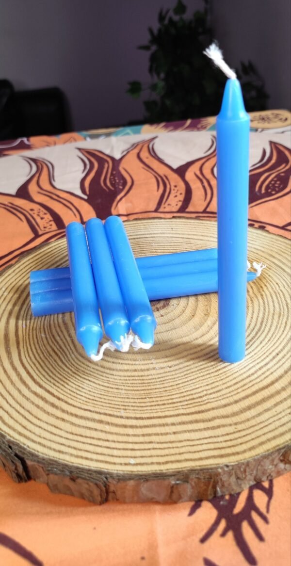 Vela de Soja Pequeñas para Rituales - Azul Claro