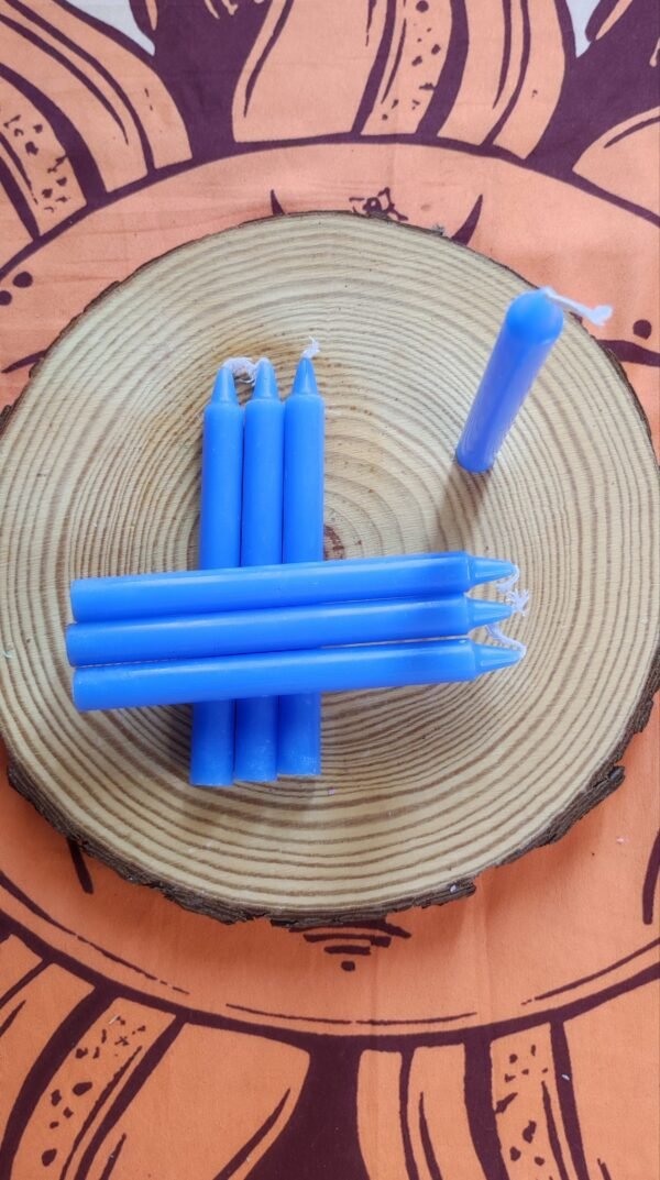 Vela de Soja Pequeñas para Rituales - Azul Claro - Imagen 2