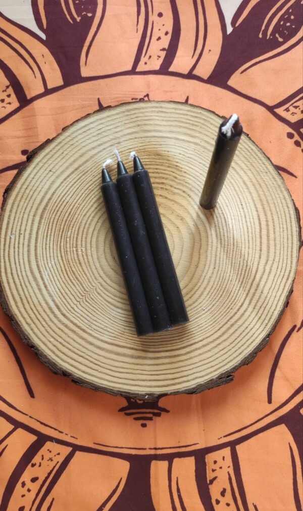 Vela de Soja Pequeña para Rituales: Negro - Imagen 3