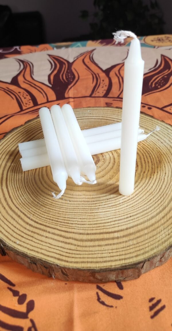 Vela de Soja Pequeña para Rituales: Blanco