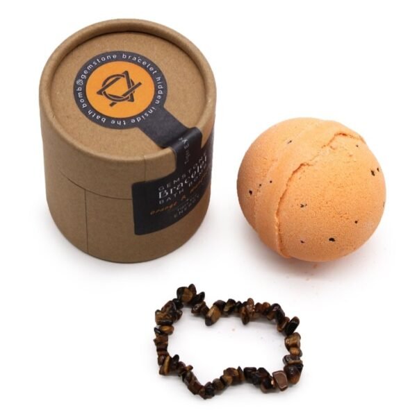 Bomba de Baño con Pulsera de Ojo de Tigre - Naranja y Mandarina - Imagen 2