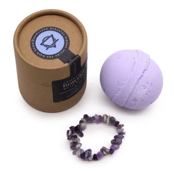 Bomba de Baño con Pulsera de Amatista - Lavanda y Árbol de Té - Imagen 2