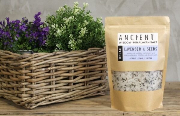 Sal de Baño del Himalaya de Lavanda y Aceite de Jojoba - Relax