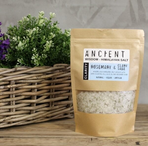 Sal de Baño del Himalaya con Romero y Salvia Blanca - Claridad