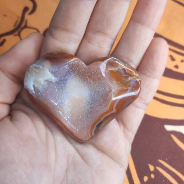 Corazón de Ágata Roja - Calcedonia - Imagen 3
